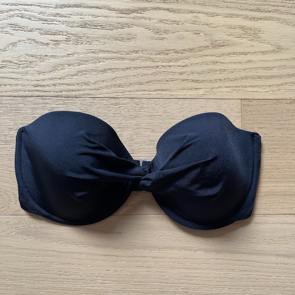 Abercrombie & Fitch Navy Bandeau Bikini Top (NWOT), Size 34DD